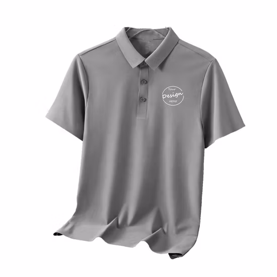 Vêtements d'entreprise vêtements de travail personnalisés hommes 100% coton à manches courtes bleu brodé personnalisé Golf Performance Polo