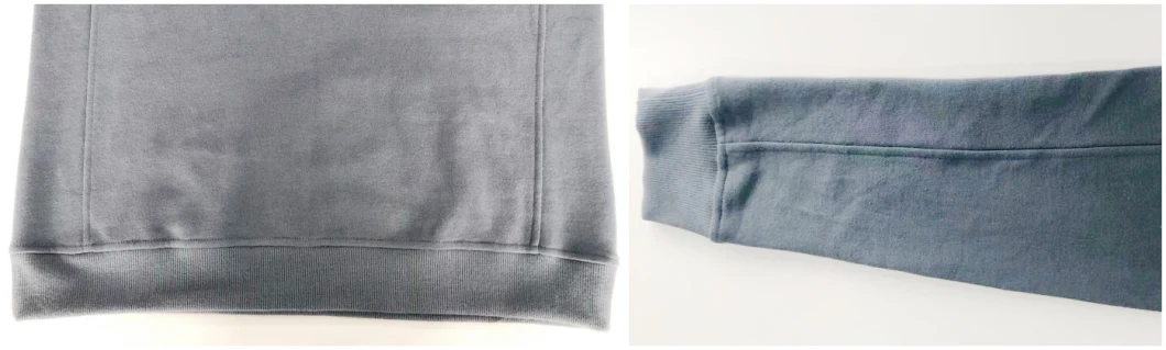 Mens Sweatershirt in Knitted Carbon Brushed Cotton Fleece with Standing Neck and Zipper