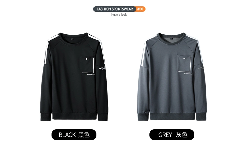 Free Sample Custom Men Clothes Long Sleeve Sweatershirt