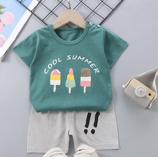 25 Kinds of Newest Design Kids T Shirt Item Number Qh8008 Summer Kids T Shirt