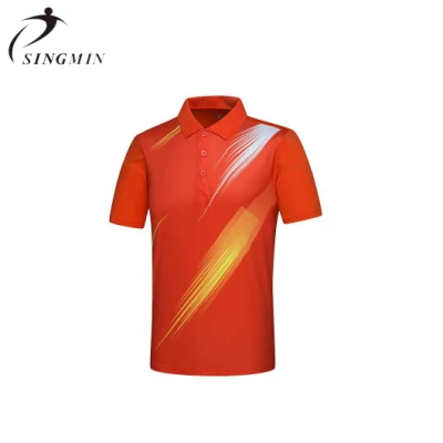 Chemise de tennis de table d'équipe de sublimation Chemise de tennis de cricket d'impression numérique