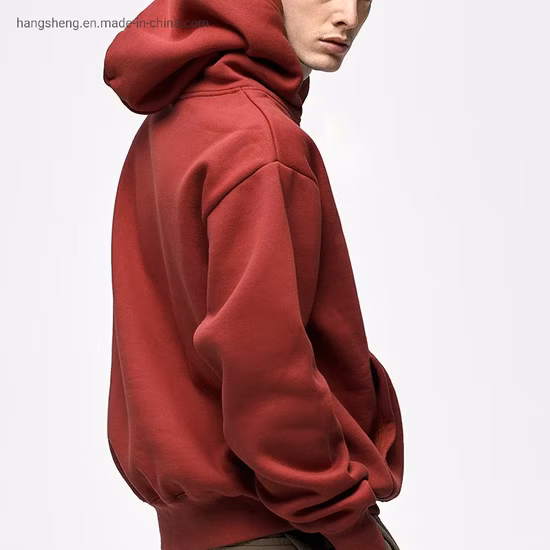Sweat à capuche en molleton de coton doux de haute qualité personnalisé imprimé bouffant uni surdimensionné poids lourd 480GSM sweats à capuche hommes avec étiquette privée