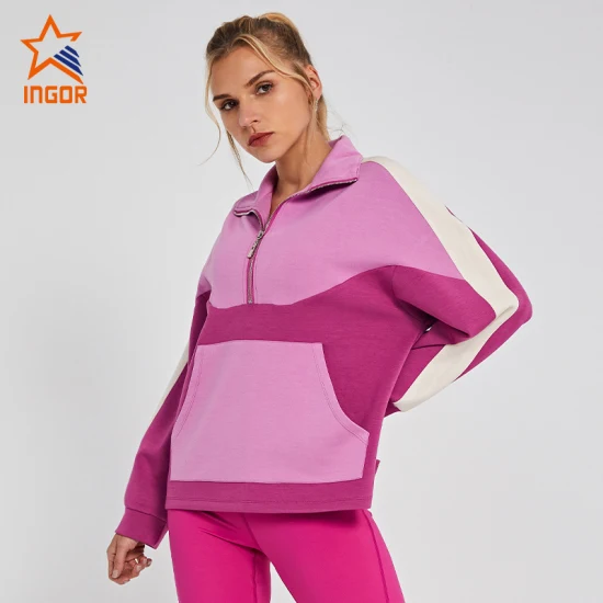 Ingor Sportswear Activewear Apparel Gym Running Wear Vente en gros Mode unisexe Haute qualité Femmes Private Label Sports Hoodies Jogging Sweat Suits Survêtement