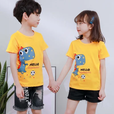 2021 été gros beau motif Animal t-shirt pour enfants 100% coton impression enfants imprimé coloré t-shirt