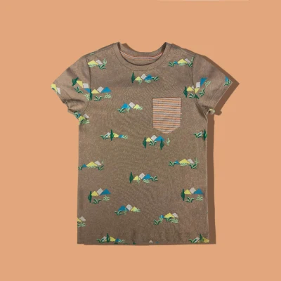 T-shirt Pure Pocket Kid Wear à petites fleurs brisées