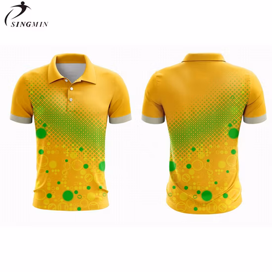 Logo personnalisé Hommes Polyester Digital Sublimation Sports Polo Shirt pour Team Club