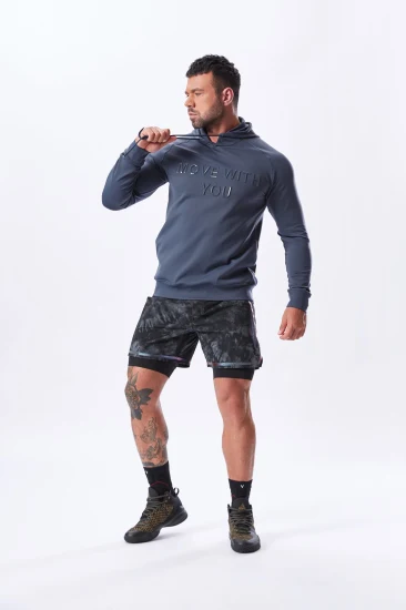 Vêtements de sport de marque privée Entraînement à la mode Vêtements de fitness respirants Running Yoga personnalisé Tissus Dri-Fit Oversize Fashion Sports Sweats à capuche pour hommes