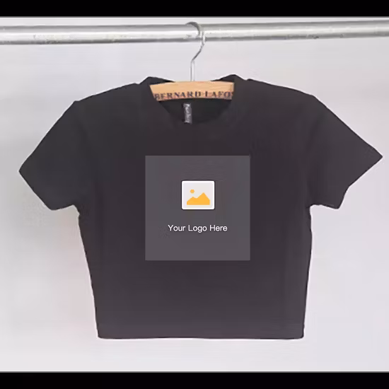 Impression personnalisée plaine été coton coupe ajustée t-shirt recadrée dames rose t-shirt hauts Hip Hop femmes blanc coupe haut court t-shirts